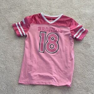 NFL Broncos Kids Pink Jersey with Number 18